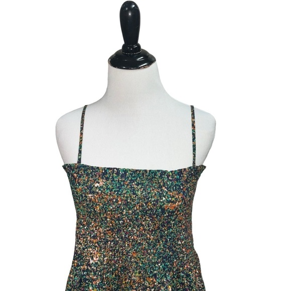 Theory Woman’s M Medium Kiparee Sundress Smocked Spaghetti Straps Adjustable - Picture 2 of 8